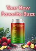 Lemonade Wild Strawberry Rhubarb - Hemp-Derived Beverage - 4 Pack - *For adults 21+ only.*