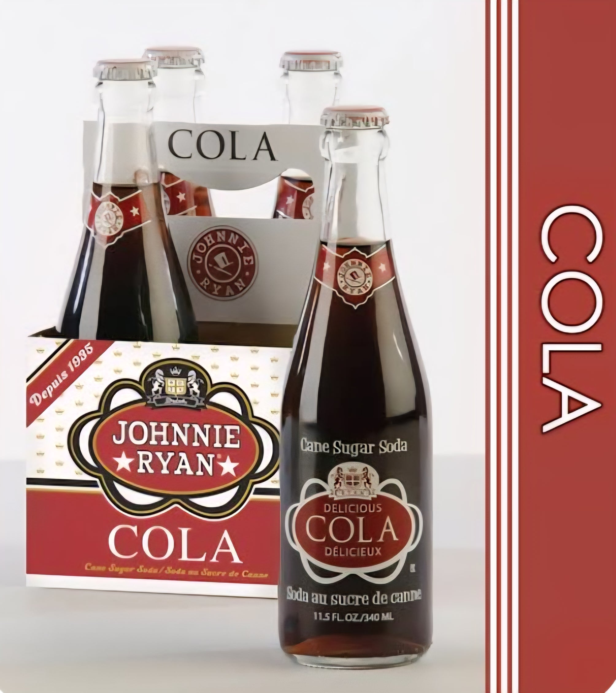 Johnnie Ryan Cola - Cane Sugar Soda 4 Pack