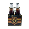 Moneybag Cola premium craft soda 4-pack with elegant orange and gold packaging